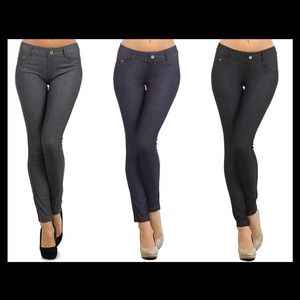 NWOT Navy 5 pocket slimming leggings